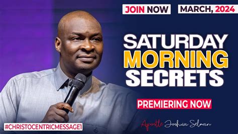 Saturday Midnight Blessings Nd March Apostle Joshua Selman Good