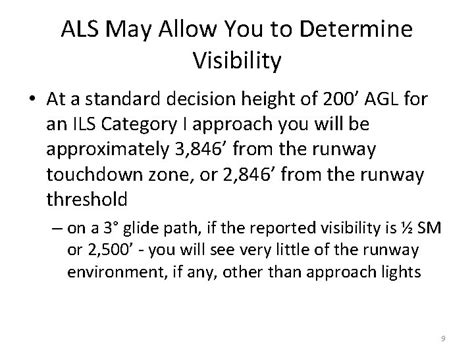 Approach Lighting 1 Approach Lighting System Als The