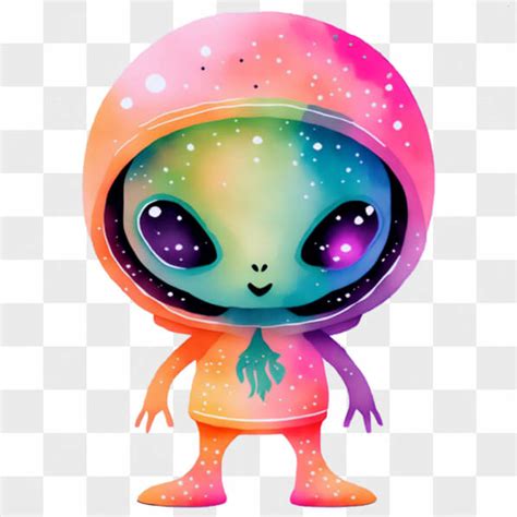 T L Charger Alien De Dessin Anim Color En Tenue D Astronaute Pngs En