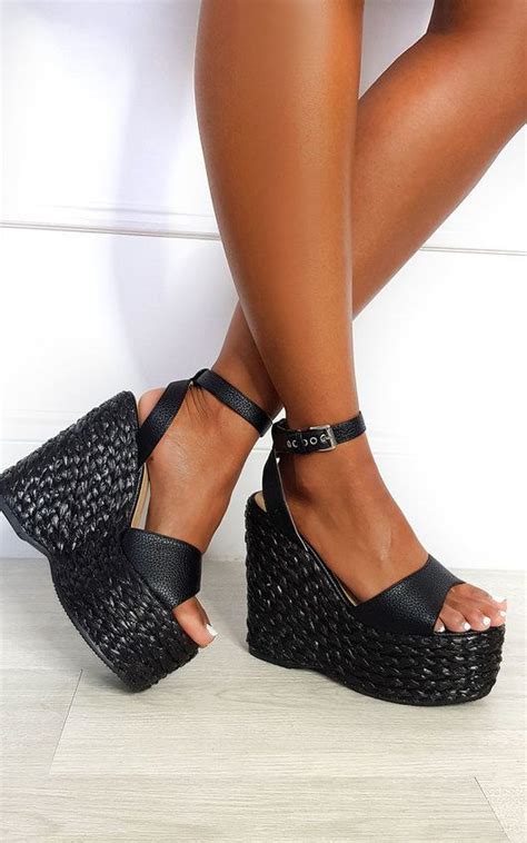 Leanna Strappy Wedged Heel At Ikrush Strappy Wedge Heels Strappy