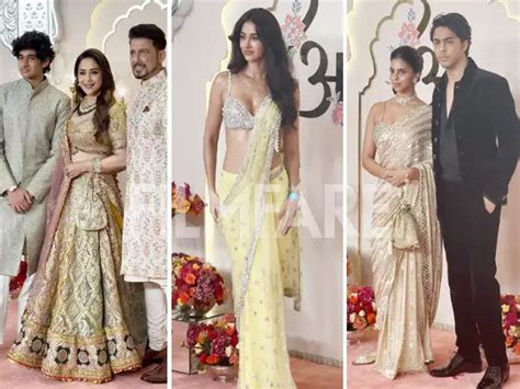 Madhuri Dixit Suhana Khan Aryan Khan At Anant Radhika S Wedding