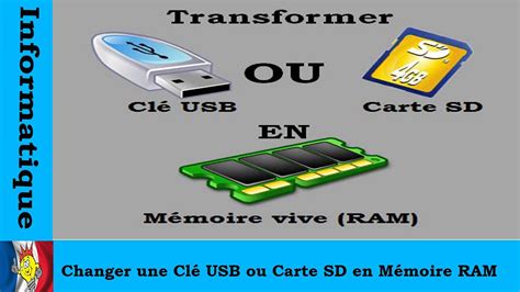 transformer une clé USB ou une carte SD en mémoire vive RAM YouTube