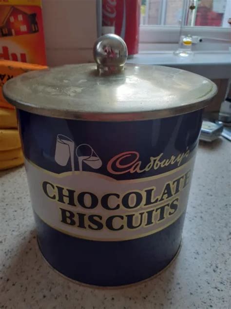 CADBURY'S CHOCOLATE BISCUITS Tin Hinged Metal Tin Box Advertising Ads ...