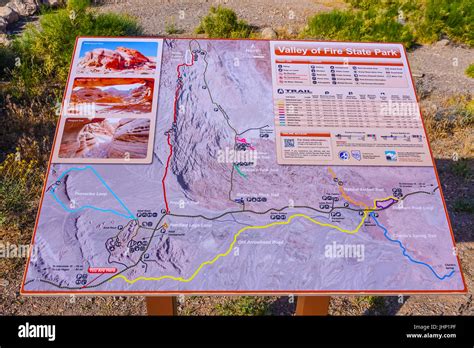 Map of Valley of Fire State Park - OVERTON / NEVADA - APRIL 25, 2017 Stock Photo - Alamy