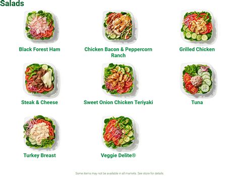 Subway Menu Prices Canada