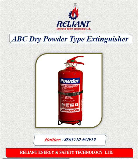 Fire Extinguisher Abc Dry Chemical Powder Type Reliant Est