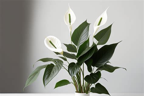 Floral Composition Of Spathiphyllum Peace Lilies Flower Illustration Ai Generative 22008550