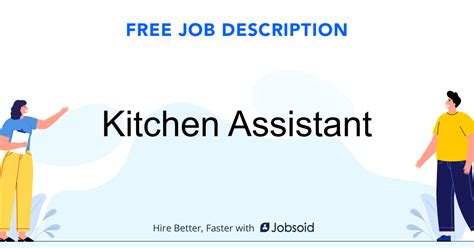 Kitchen Assistant Job Description Jobsoid