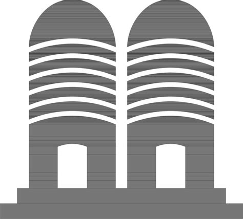 Black and white building in flat style illustration. 24392878 Vector ...