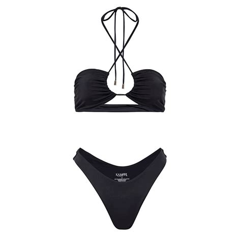 Nora Bandeau Bikini Top Kamari Swim Wolf Badger