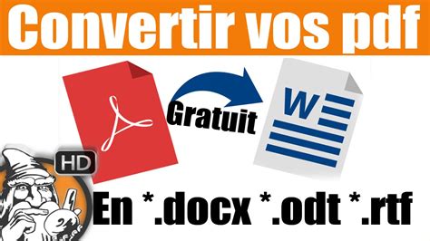 COMMENT CONVERTIR FICHIER PDF EN WORD GRATUIT YouTube