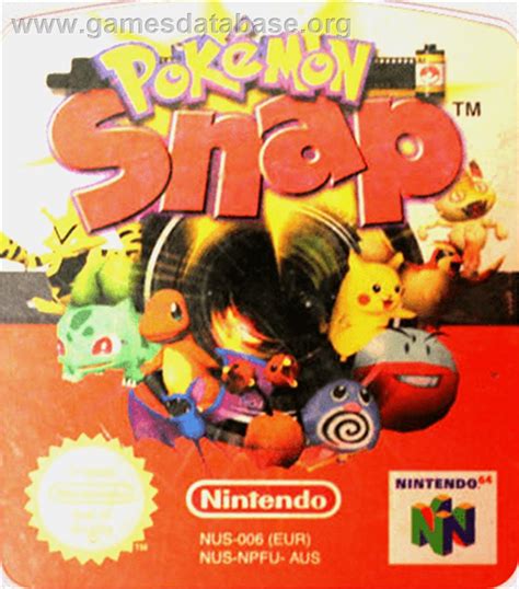 Pokemon Snap Nintendo N64 Artwork Cartridge Top