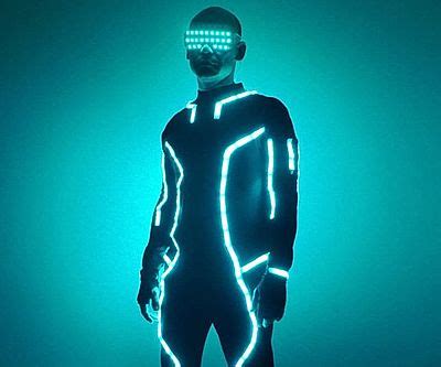 Tron Led Suit Legacy Costume Cosplay Fiber Optic Outfit Neon Light Up