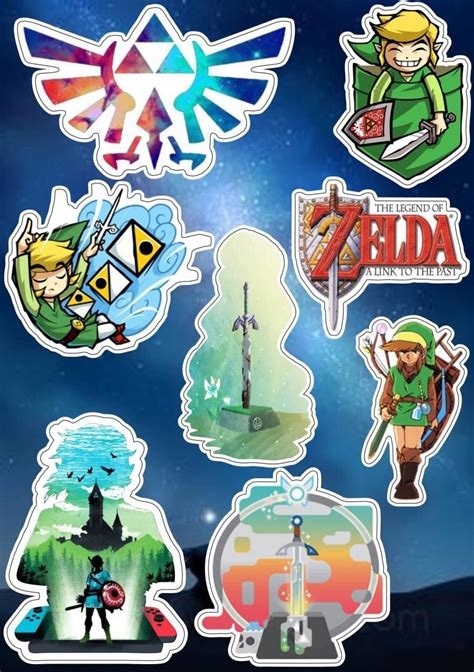 ᐉ Стикеры Legend of Zelda самоклеющаяся бумага А5 (12287960)