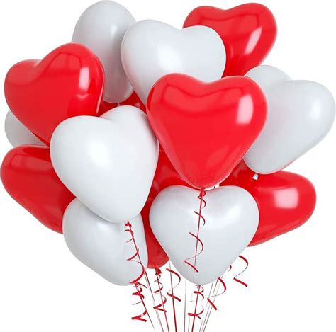 100 Love Heart Shape Balloons Wedding Party Romantic Baloon Birthday Decoration Ebay