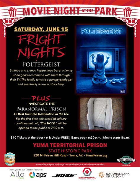 Movie Nights In The Park Fright Night June Yuma Crossing