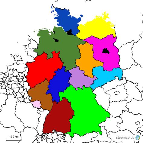 Stepmap Bundesl Nder Landkarte F R Deutschland