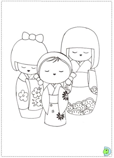 Kokeshi Dolls Coloring Pages At Getcolorings Free Printable