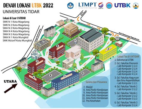 Denah Lokasi Pusat Utbk Universitas Tidar Tahun Universitas Tidar