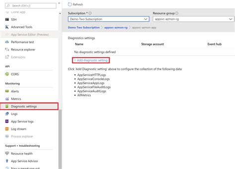 App Service Integration With Azure Monitor Preview Azure App Service