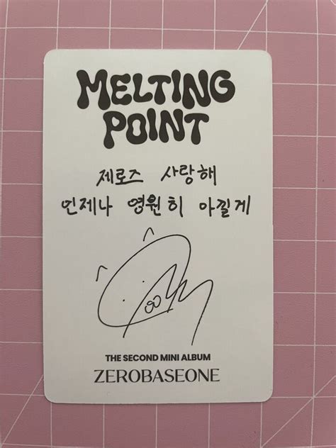 Zerobaseone Zb1 Gunwook Melting Point Album Photocard Official Ebay