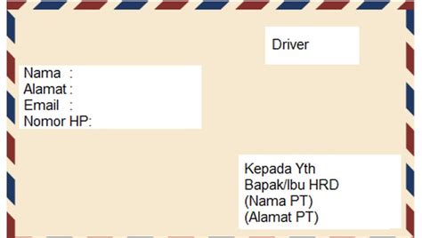 7 Amplop Lamaran Kerja Lengkap Dengan Format Dan Contohnya