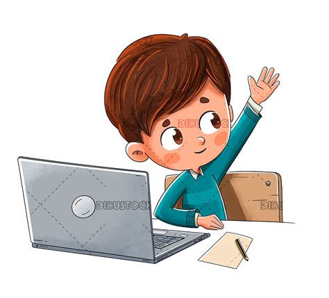 Мальчик за компьютером рисунок (Много фото) - drawpics.ru