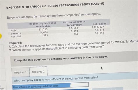 Solved Below Are Amounts In Millions From Three Companies Chegg