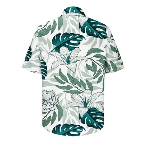 Mens Hawaiian Shirt Casual Button Down Short Sleeve Tropical Beach