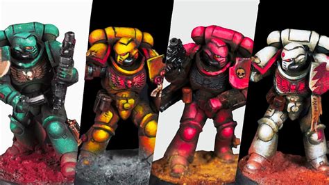 Speedpainting Grimdark Iconic Space Marines Chapters Youtube