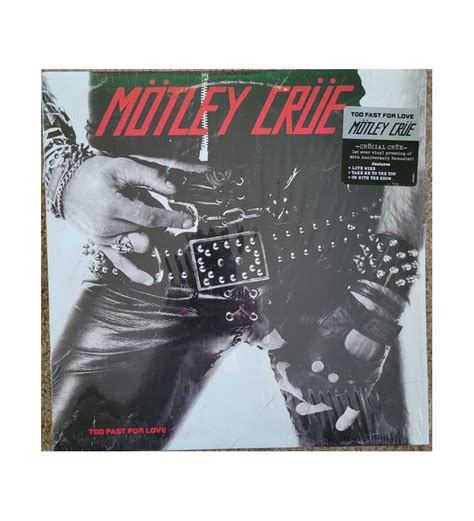 Mötley Crüe Too Fast For Love LP Album