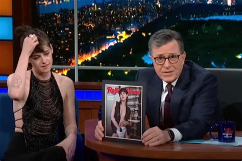 Stephen Colbert Cbs Didnt Want To Show Kristen Stewarts Rolling