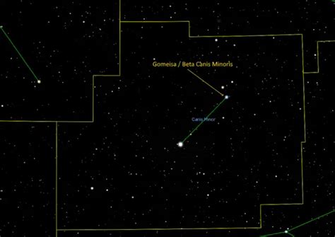 Gomeisa Beta Canis Minoris Star Facts Type Distance Magnitude Age