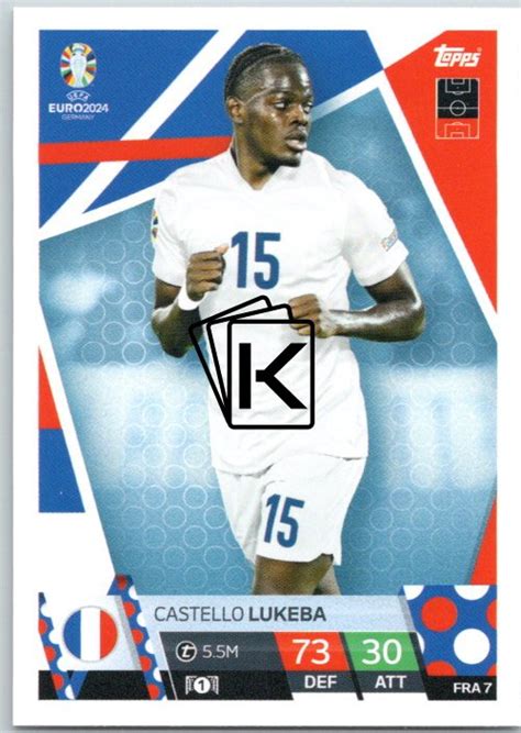 fotbalová karta Topps Match Attax EURO 2024 FRA7 Castello Lukeba