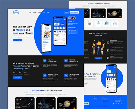 Fintech Landing Page Behance