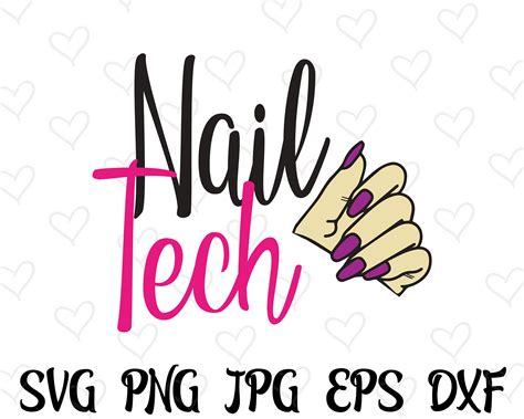 Nail Tech SVG Nail Boss Svg Nail Art Svg Cut File Wavy Letters Svg