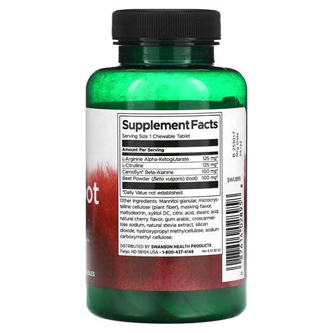 Swanson Beet Root NO 60 Chewables