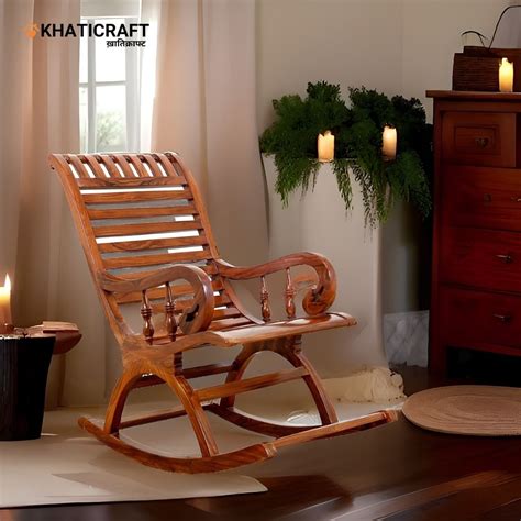 Buy Sheesham Wood Rocking Chair Online In India Khaticraft