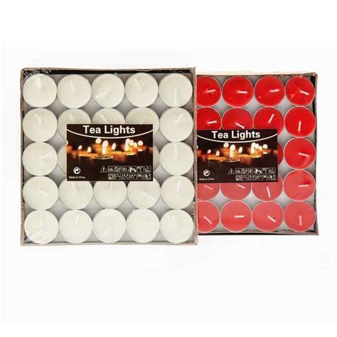 50pc Tealight Candle Lilin Burner Putih Merah Hijao Kuning Yellow Green