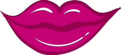 Pink Lips Illustration Vector On White Background 13891909 Vector