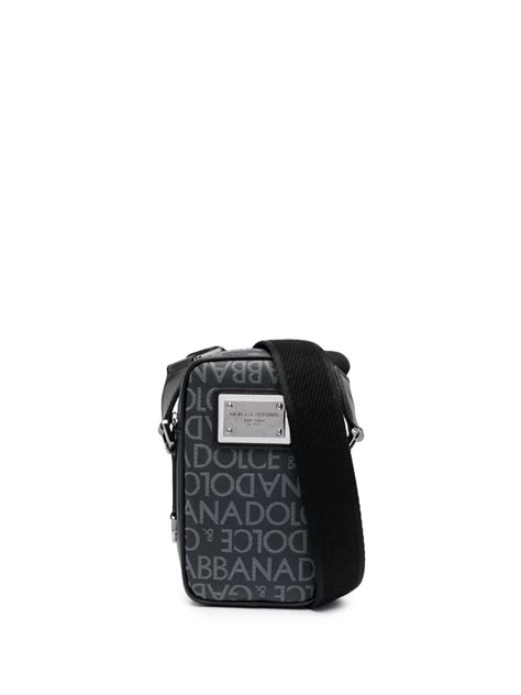 Dolce Gabbana Logo Print Messenger Bag Farfetch