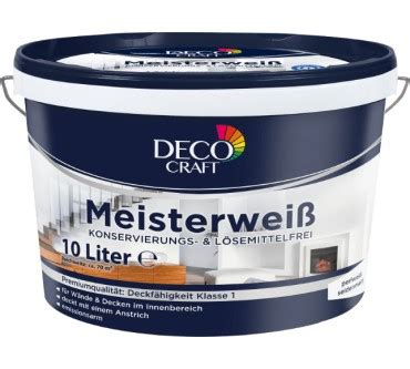 Aldi Nord Deco Craft Meisterweiß Lösemittelfreie Wandfarbe