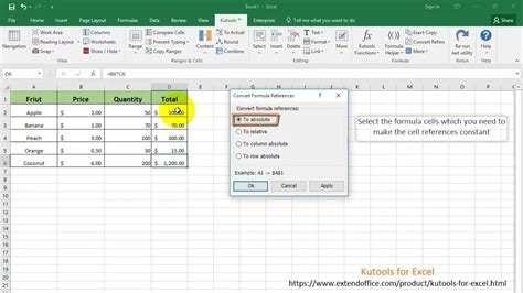 How To Keep Formula Cell Reference Constant In Excel Youtube