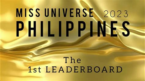 MISS UNIVERSE PHILIPPINES 2023 1ST LEADERBOARD BY TRENDS RIGHT NOW