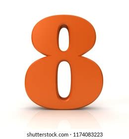 8 Number Eight Orange 3d Rendering Stock Illustration 1174083223 | Shutterstock