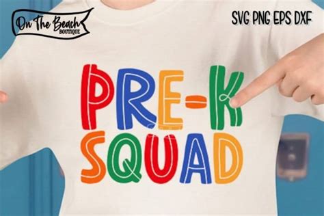 Pre-K Squad SVG Pre-K Teacher SVG PNG Graphic by On The Beach Boutique ...