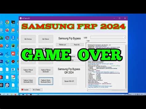 Samsung Frp Bypass Tool V New Update Game Over Youtube