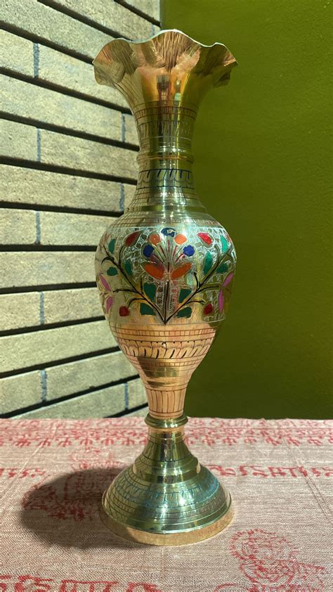 Antique Brass Flower Vase Katmandu Eugene Or Katmandu Trading Company