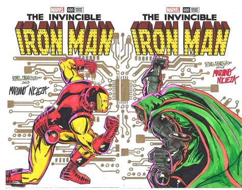 Iron Man Vs Doctor Doom Connecting Sketch Covers In Ronald Shepherd