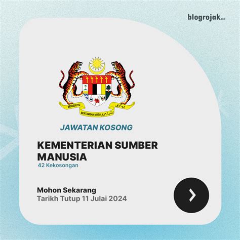 Jawatan Kosong Kementerian Sumber Manusia Kekosongan Kelayakan Spm